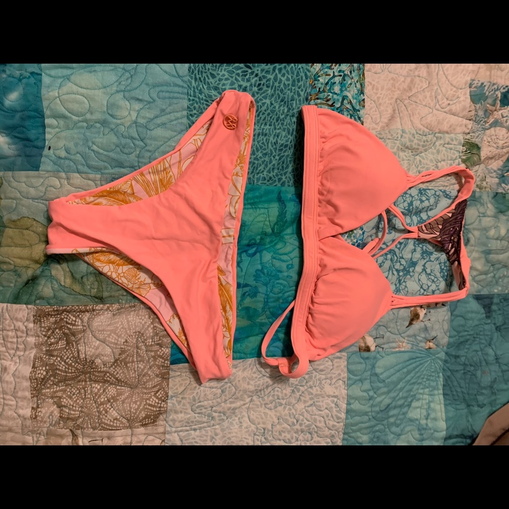 Coral bikini